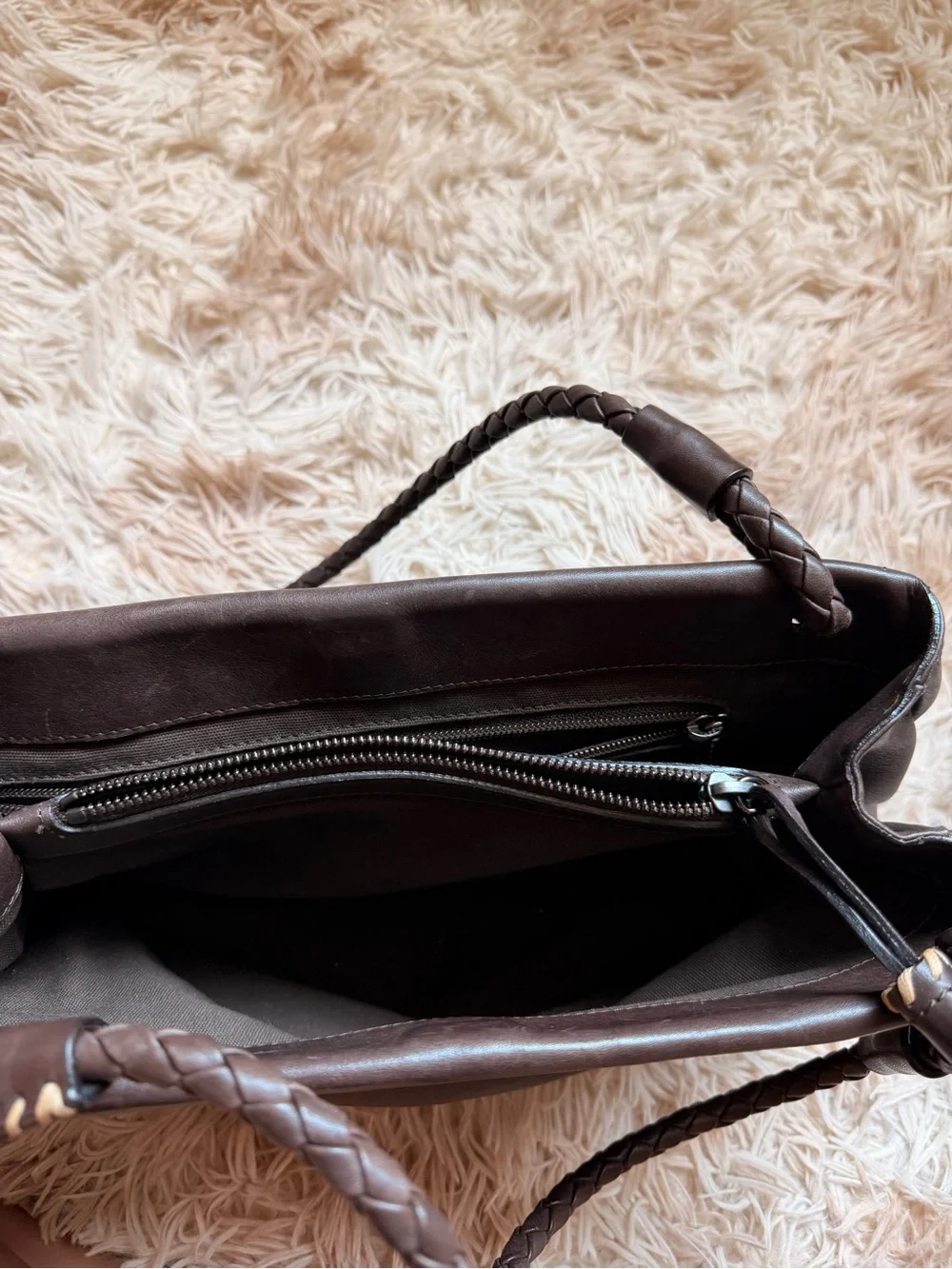 Andrea Mabiani Made in Italy Brown Leather Shoulder Bag